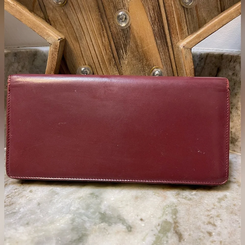 Vintage Cartier Leather Chamber Long Wallet